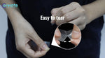 Water resistant transparent first aid tape demonstrating strong skin adhesion.