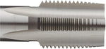 Round shank and square end feature of the Dormer pipe tap.