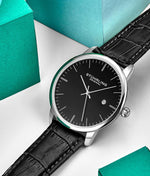 Stuhrling Original Men's Watch Dress Watch 40mm, Ultra Slim Mens Watch Leather Strap, Quartz Analog Men's Wrist Watch, Classic Minimalist Watch for Men - Image 9