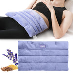 Romfox microwavable heating pad front view in purple