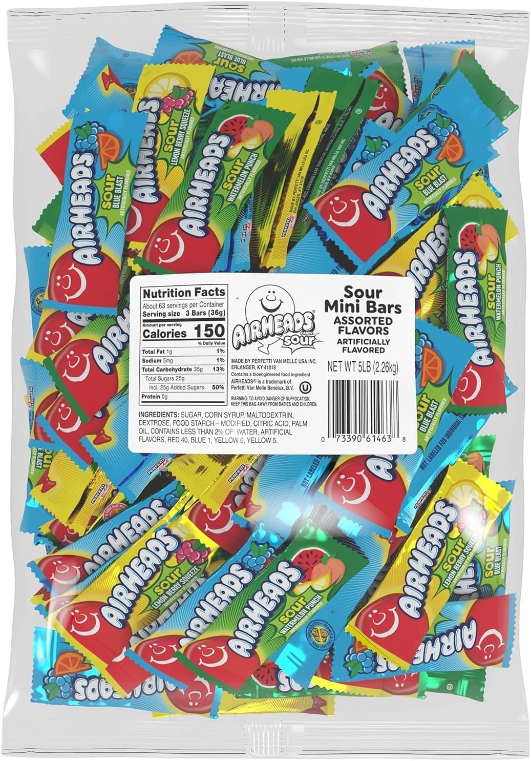 Airheads Candy Mini Bars, Assorted Flavors, Individually Wrapped Bars, Non Melting, Party, 12oz Bag - Image 15