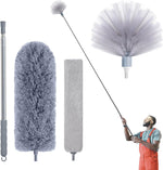 IVYROLL Cobweb Duster & 100'' Microfiber & Chenille Ceiling Cleaner Kit | Reusable Feather Duster with Extension Pole, Bendable, Washable - Image 11