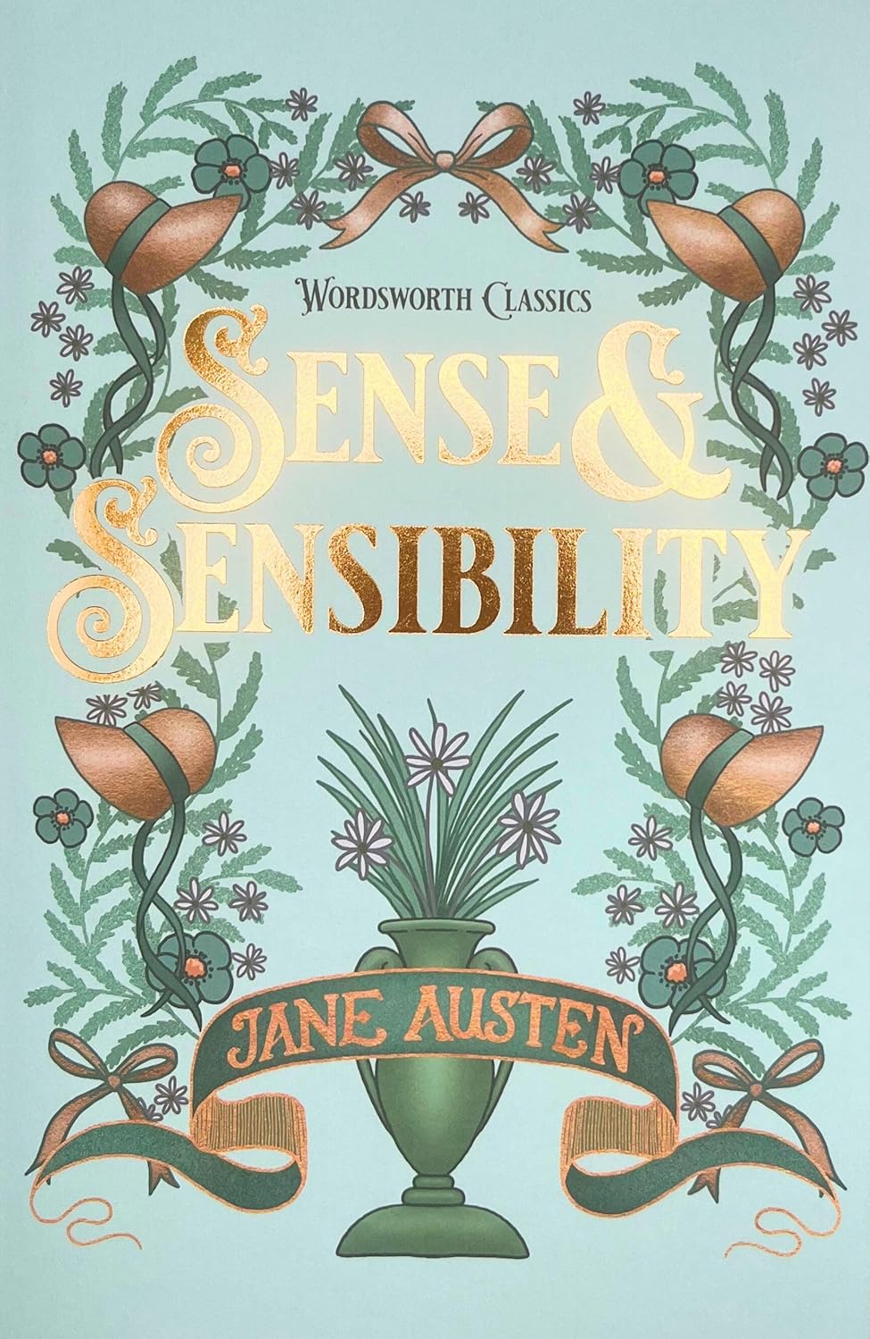 Wordsworth Classics Sense and Sensibility paperback novel front view collectible edition.