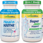 Heal-N-Soothe and Super Joint Support Bundle bottles front view for joint health.