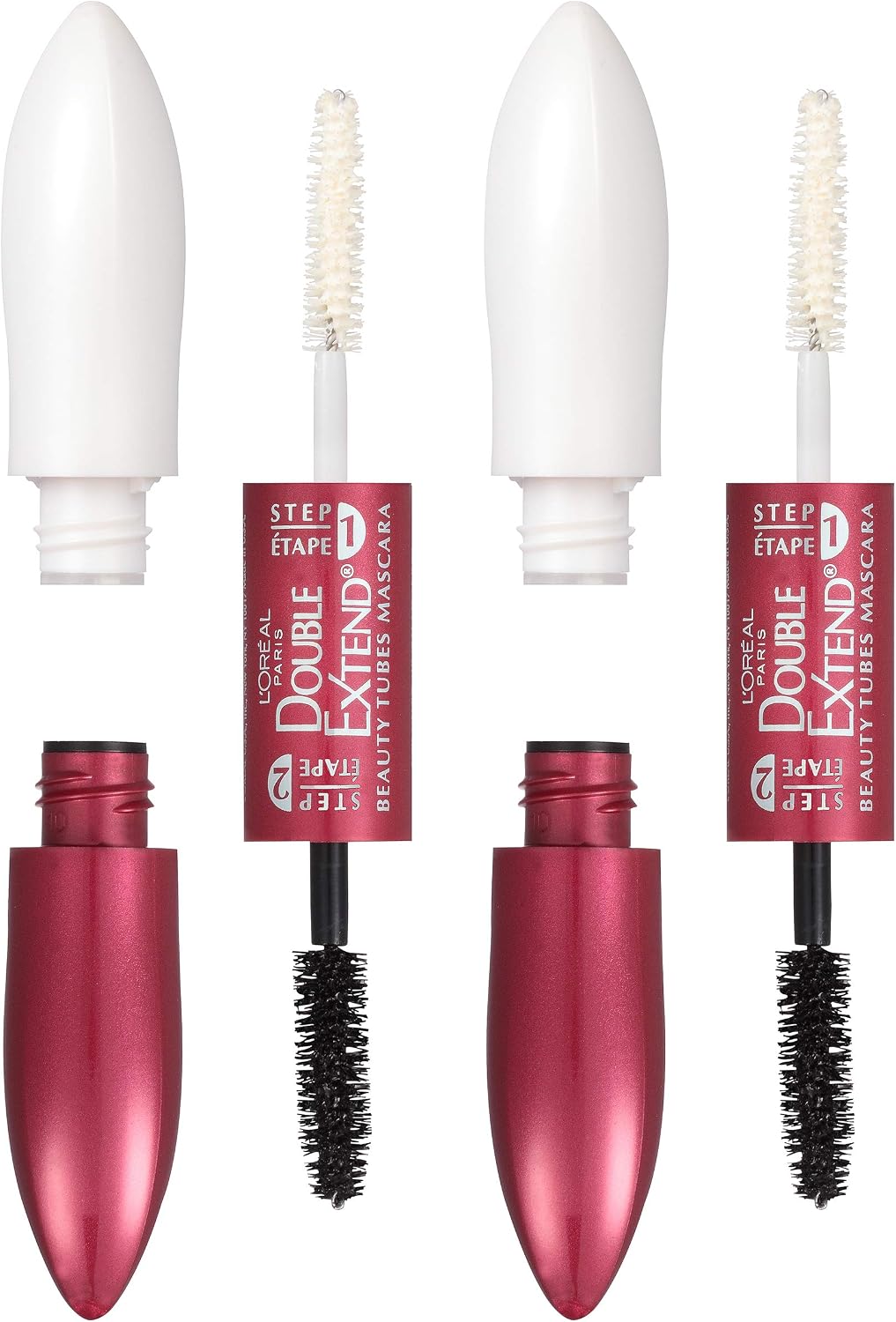 L'Oreal Paris Double Extend Tubing Mascara complete product set display