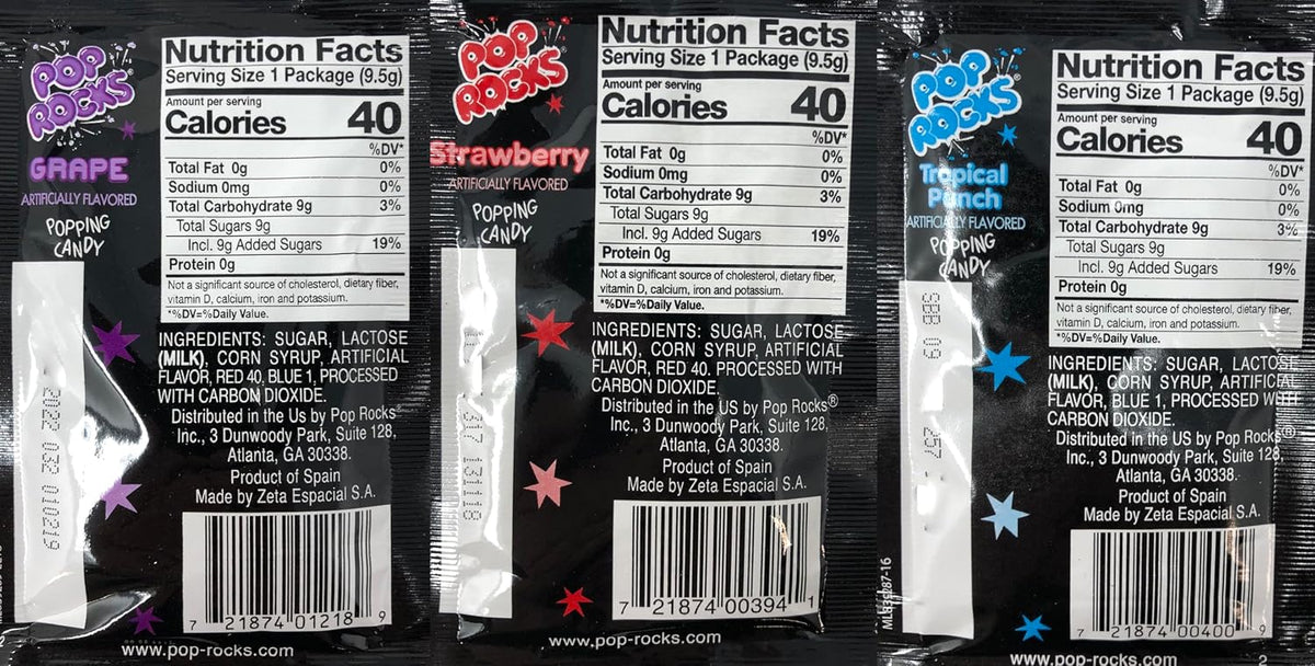Authentic USA imported Pop Rocks variety box