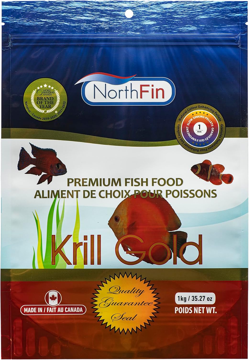 Northfin krill pro fish food front view packaging