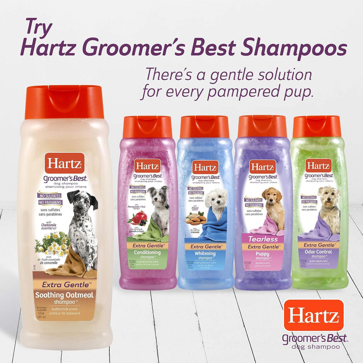 Hartz soothing dog shampoo lifestyle image