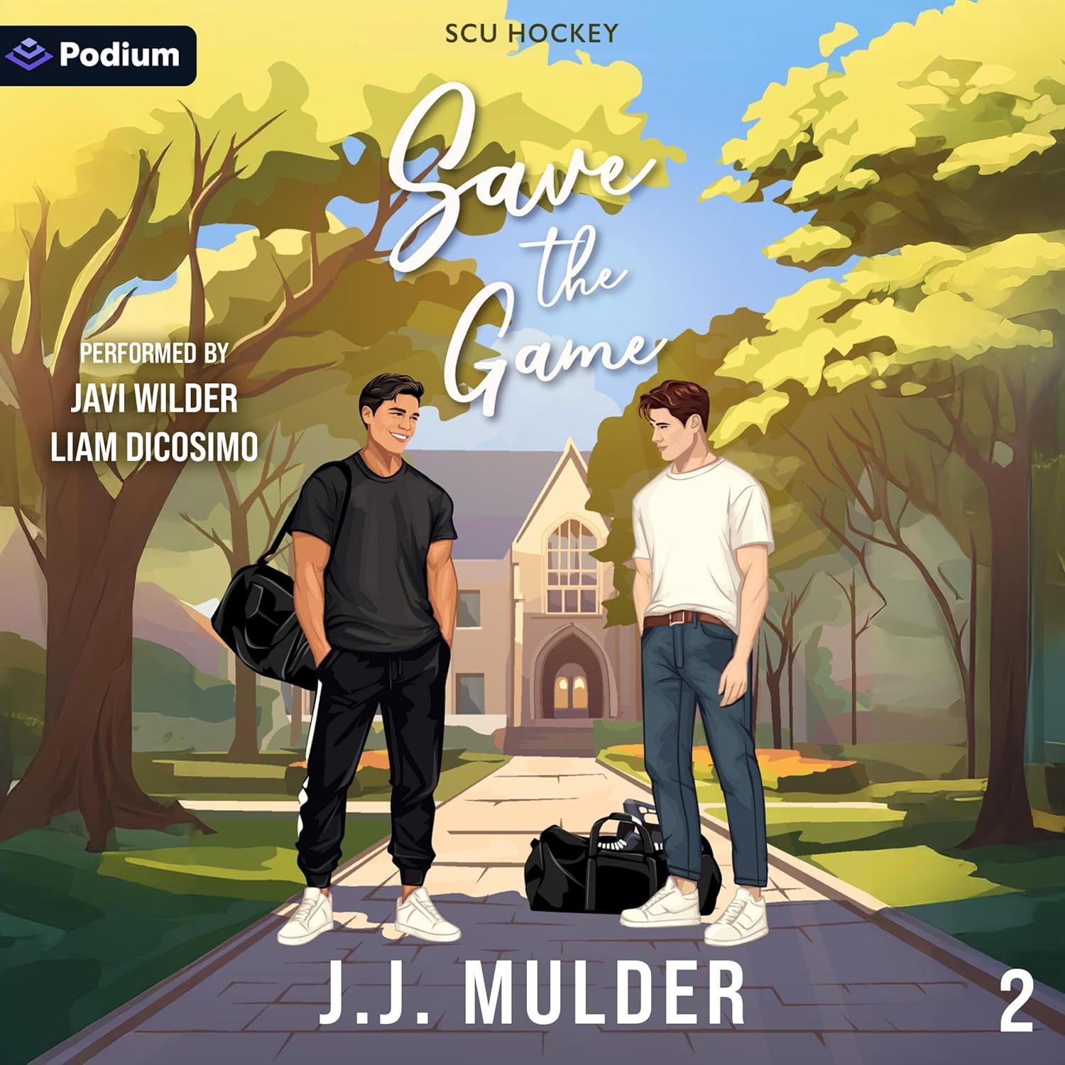 J.J. Mulder Save The Game SCU Hockey Book Two paperback front cover featuring a contemporary sports romance design.