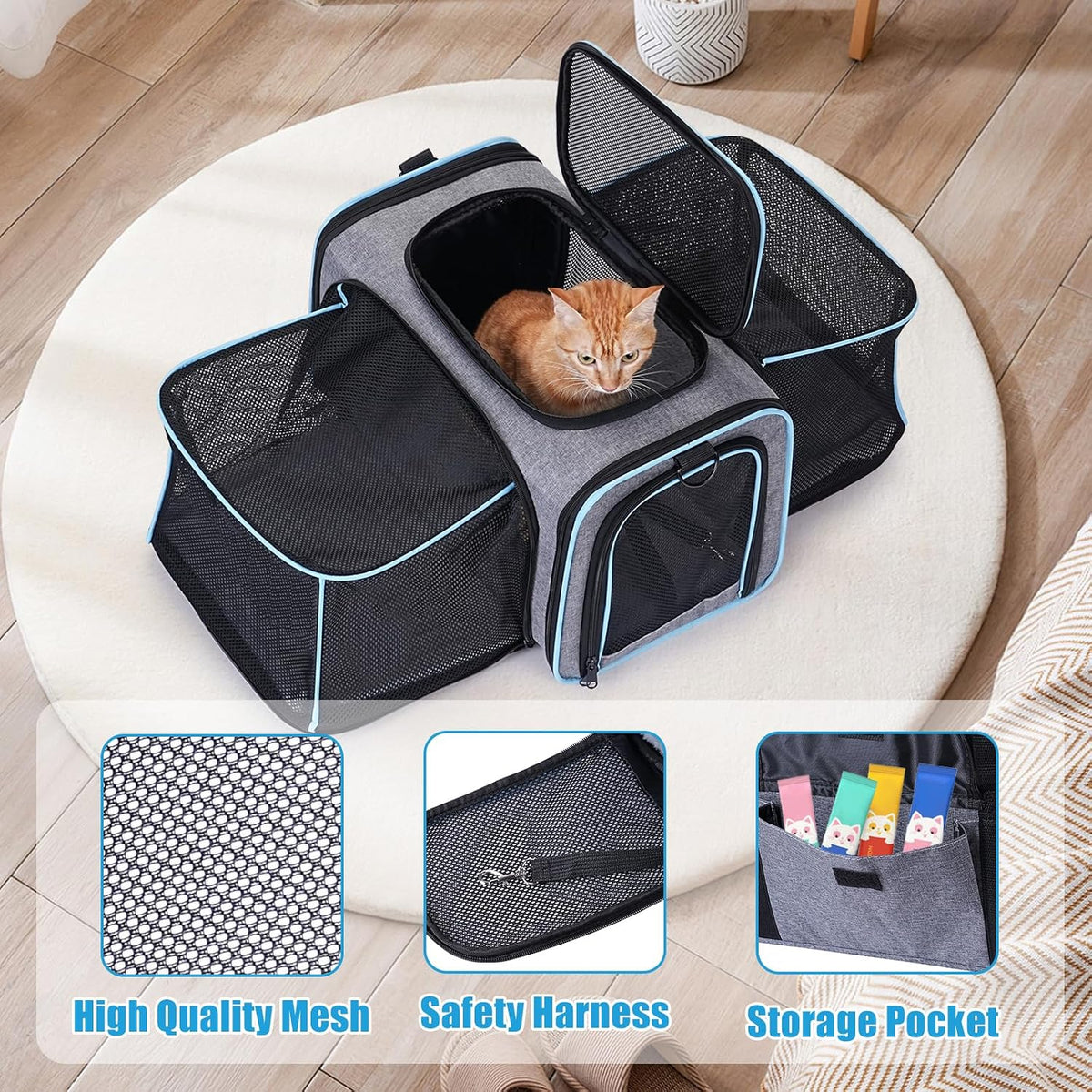 SweetBin large pet carrier top view
