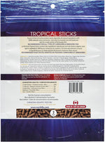 NorthFin floating fish food sticks package back label ingredients