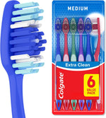 Colgate Extra Clean Medium Toothbrushes, 6 Pack - Image 1