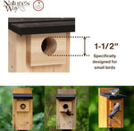 Nature Way cedar bluebird box house interior fledgling kerfs