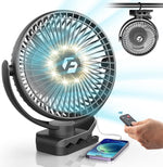 Korbot 8-inch clip on fan front view