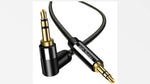 Premium nylon braided audio cord full product view