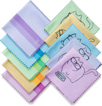 TreVee kitty cat microfiber cleaning cloths 10 pack front view showcasing adorable colorful patterns.