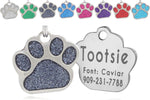 Io Tags premium epoxy coated personalized pet name tag showcasing shiny finish