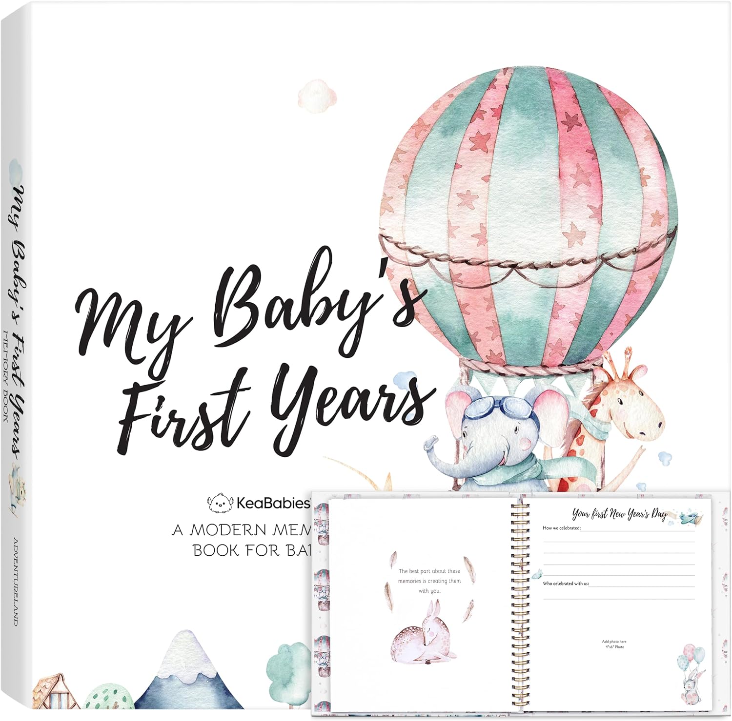 KeaBabies AdventureLand baby memory book front cover