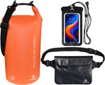 Freegrace Waterproof Dry Bag Set of 3 - Submersible Dry Sack with Double Zip Lock Seals - Includes Waist Pouch & Phone Case - Perfect for Kayaking, Swimming, Boating & Rafting (Navy Blue, 10L) - Image 14