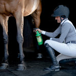 Pyranha essential oil horse fly repellent spray bottle showing advanced suspension technology features