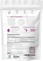 Micro Ingredients multi collagen peptides supplement nutrition facts label