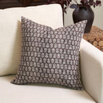 Amor Virisso floral pillow cover front view dark brown