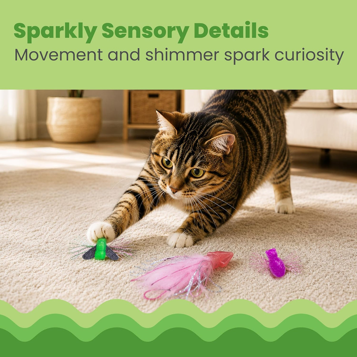 Catstages Squish Prey Fly cat toy with fluttery wings