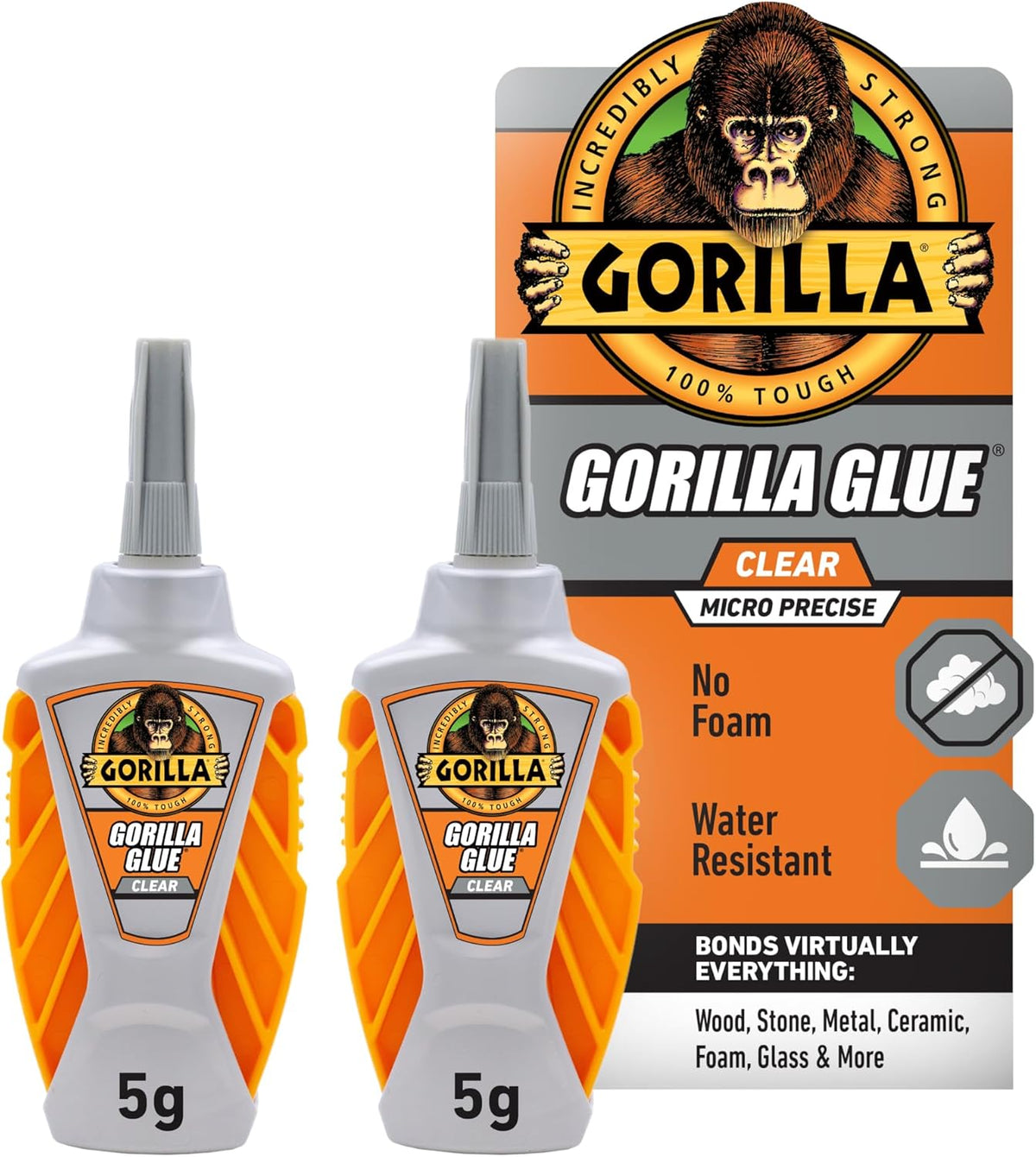 Gorilla Clear Glue, All Purpose, 1.75 oz Bottle | Water Resistant Formula, Bonds Wood, Stone, Metal, Ceramic, and Foam, Ideal for Indoor and Outdoor Use - Image 15