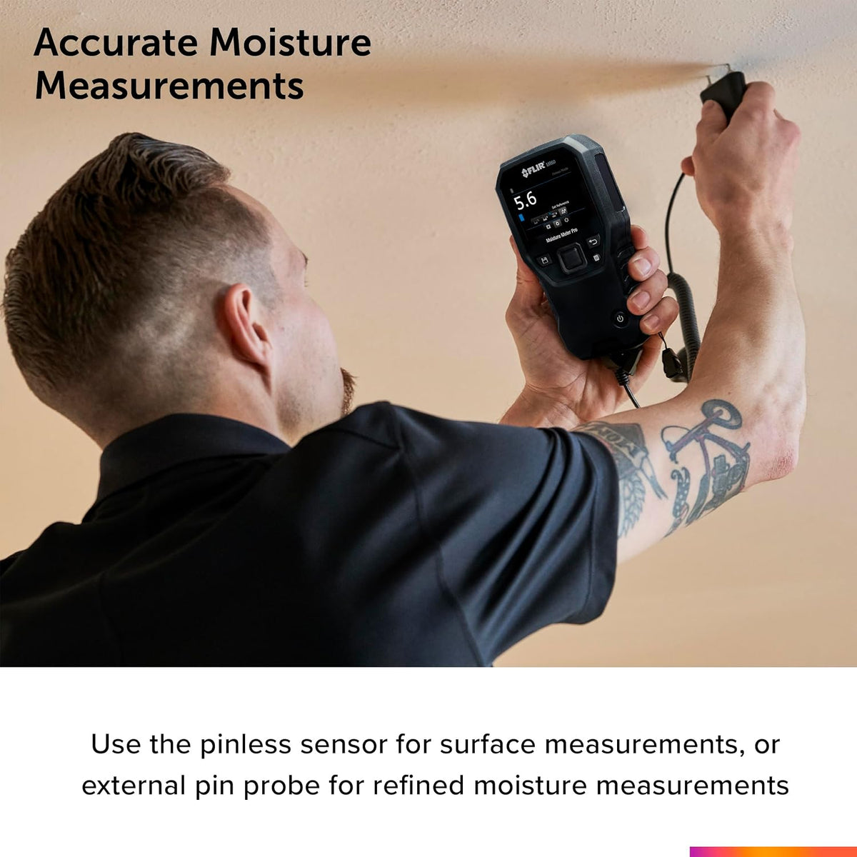 Flir MR60 pinless sensor bottom view
