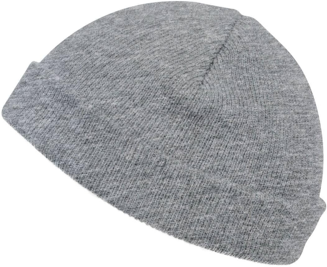 Unisex short beanie folded flat display