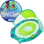 SwimWays Baby Spring Float Splash N Play with canopy front view
