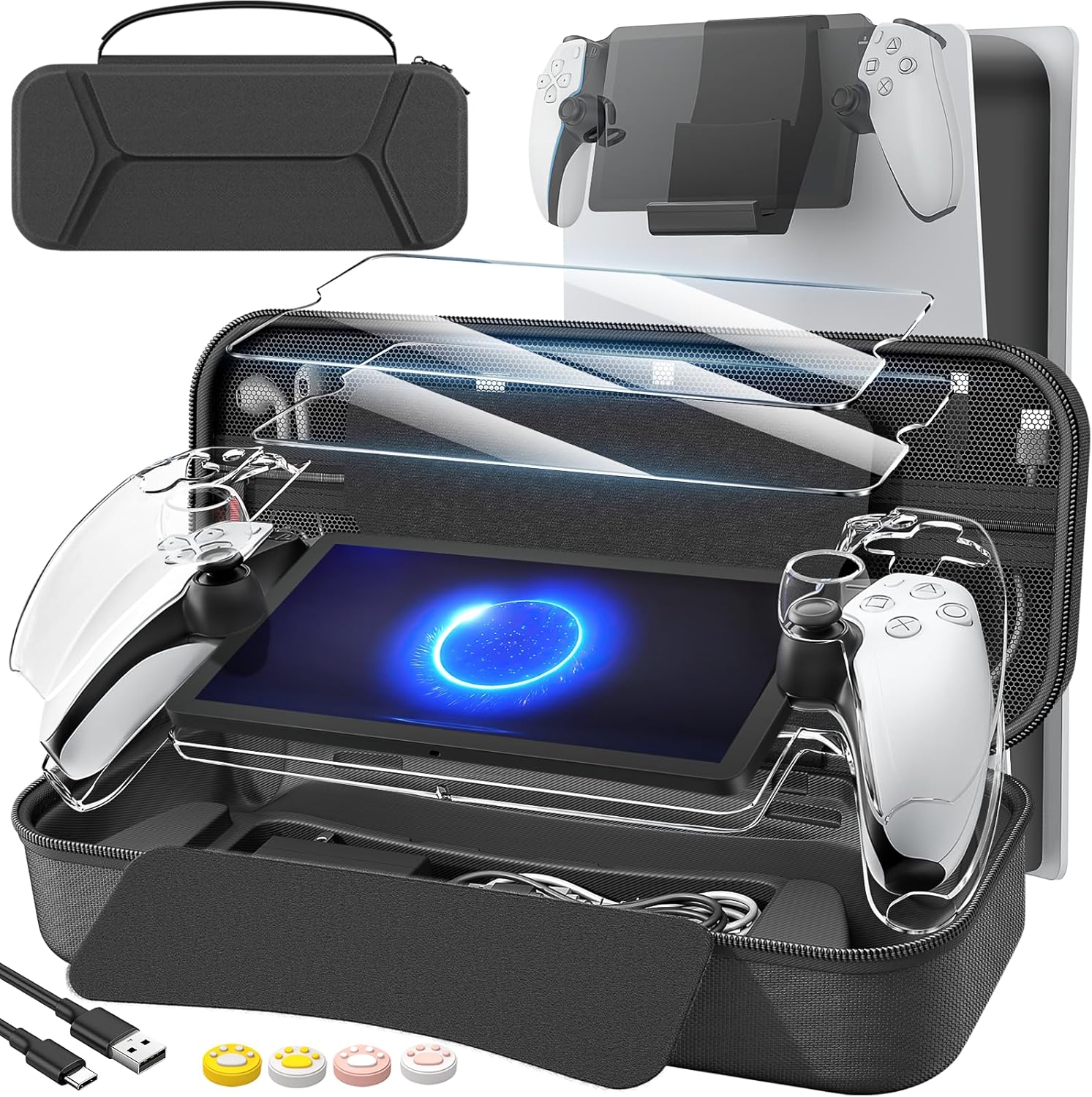 Daydayup 14 in 1 accessories bundle for PlayStation Portal front view