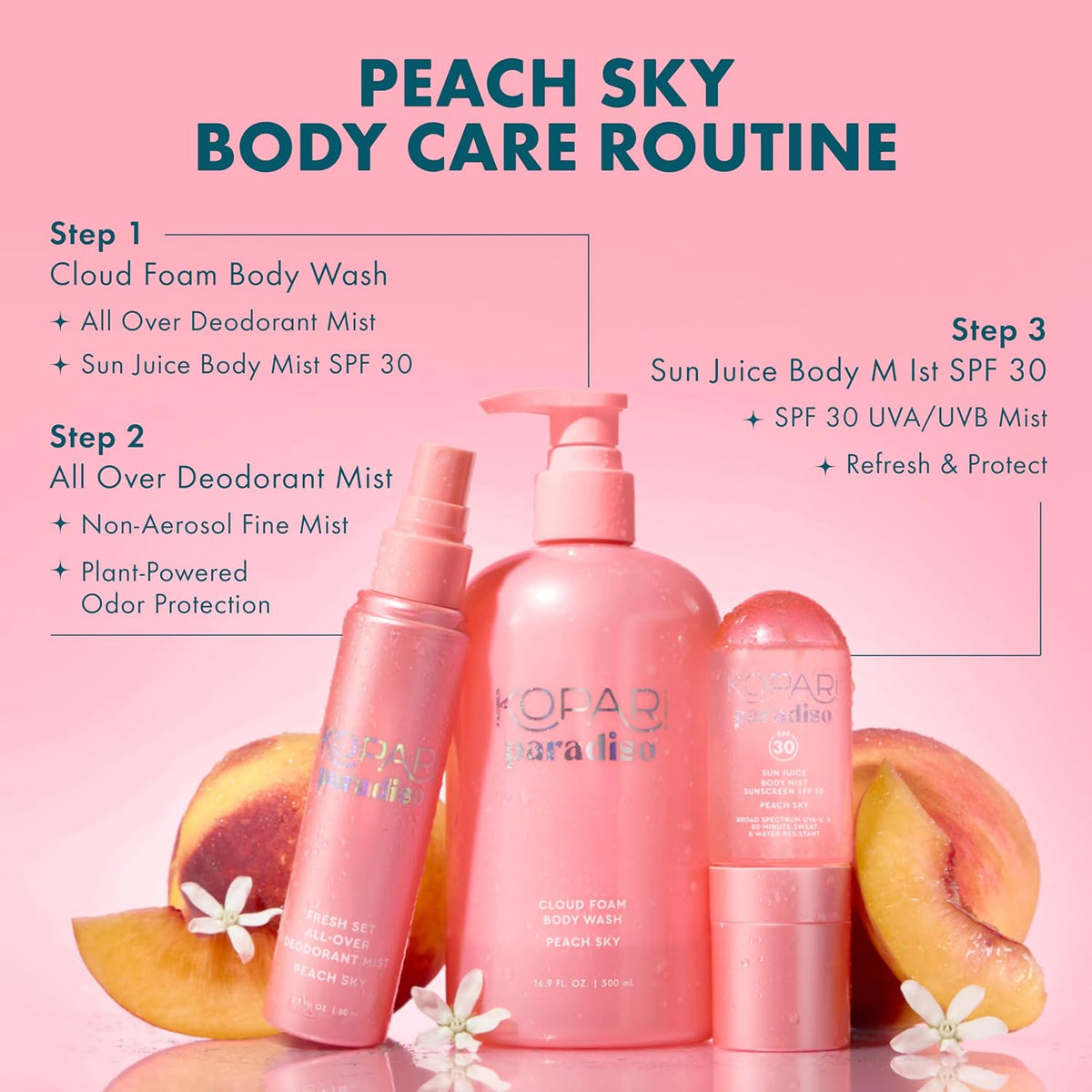Kopari travel friendly body mist bottle in hand