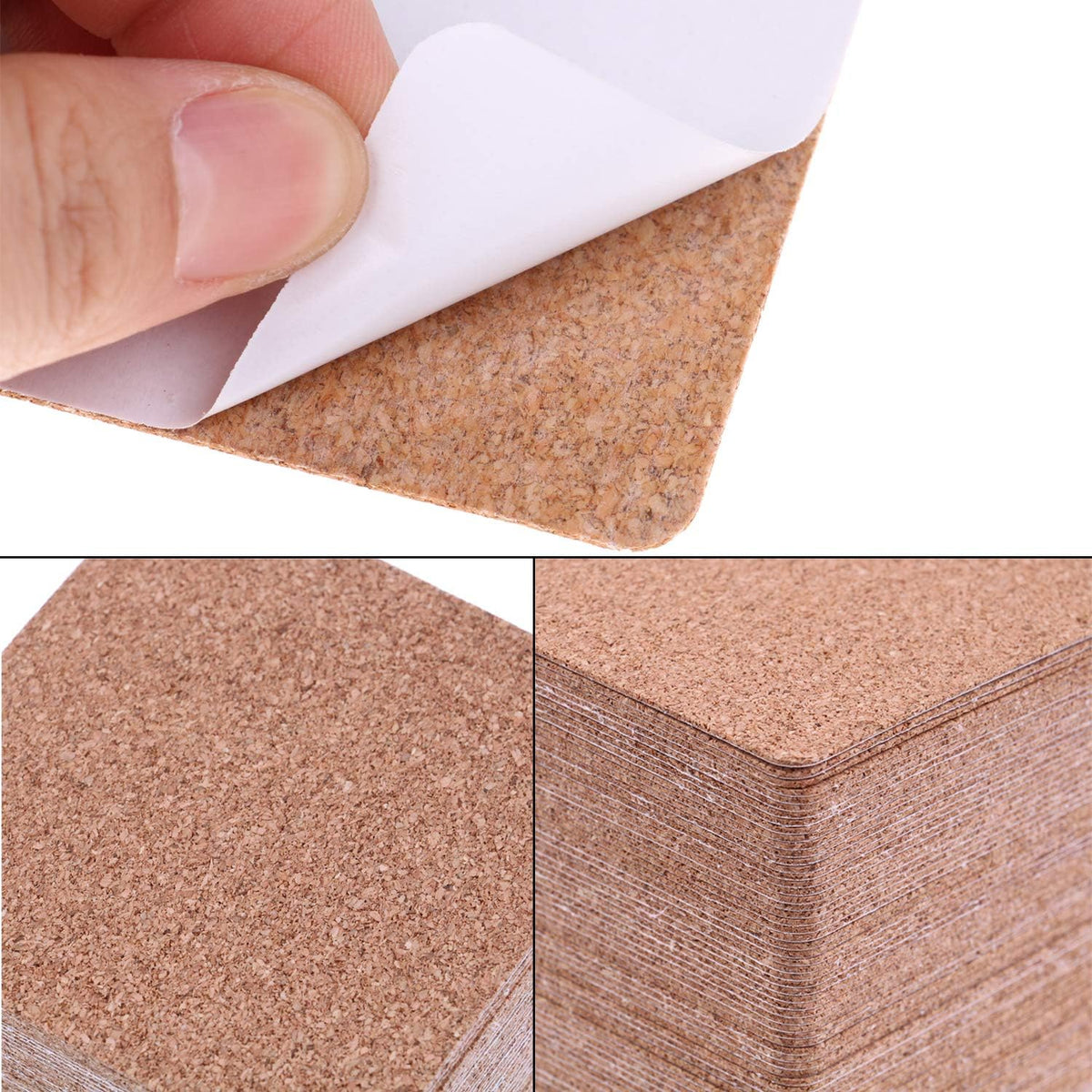 Close-up of Locolo 1mm thick non-slip cork tile texture