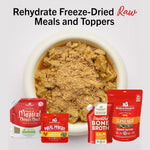 Joint and gut health liquid dog topper pour over close up