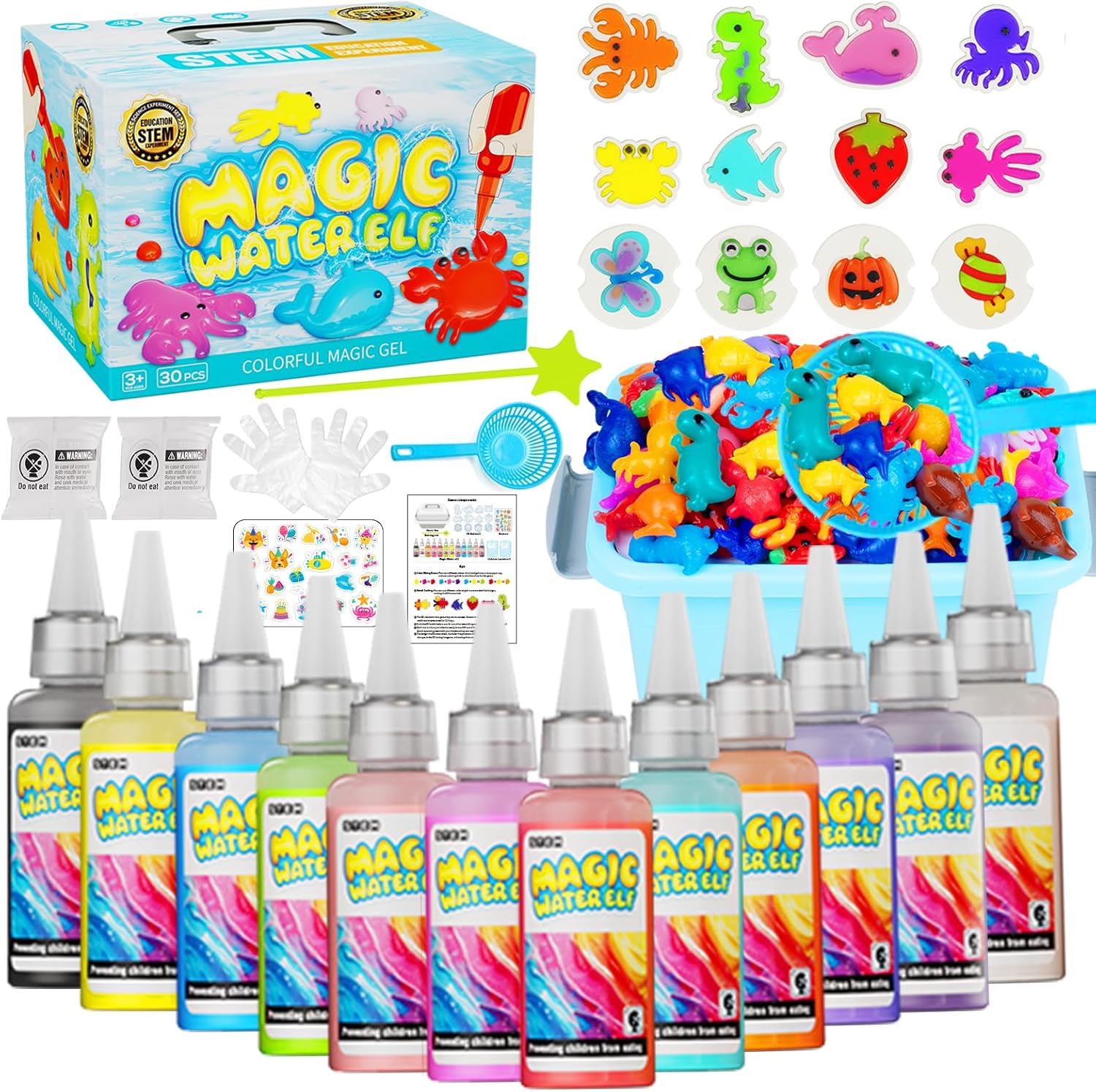 Pulasido Magic Water Toy Elf Kit front view with blue variant packaging
