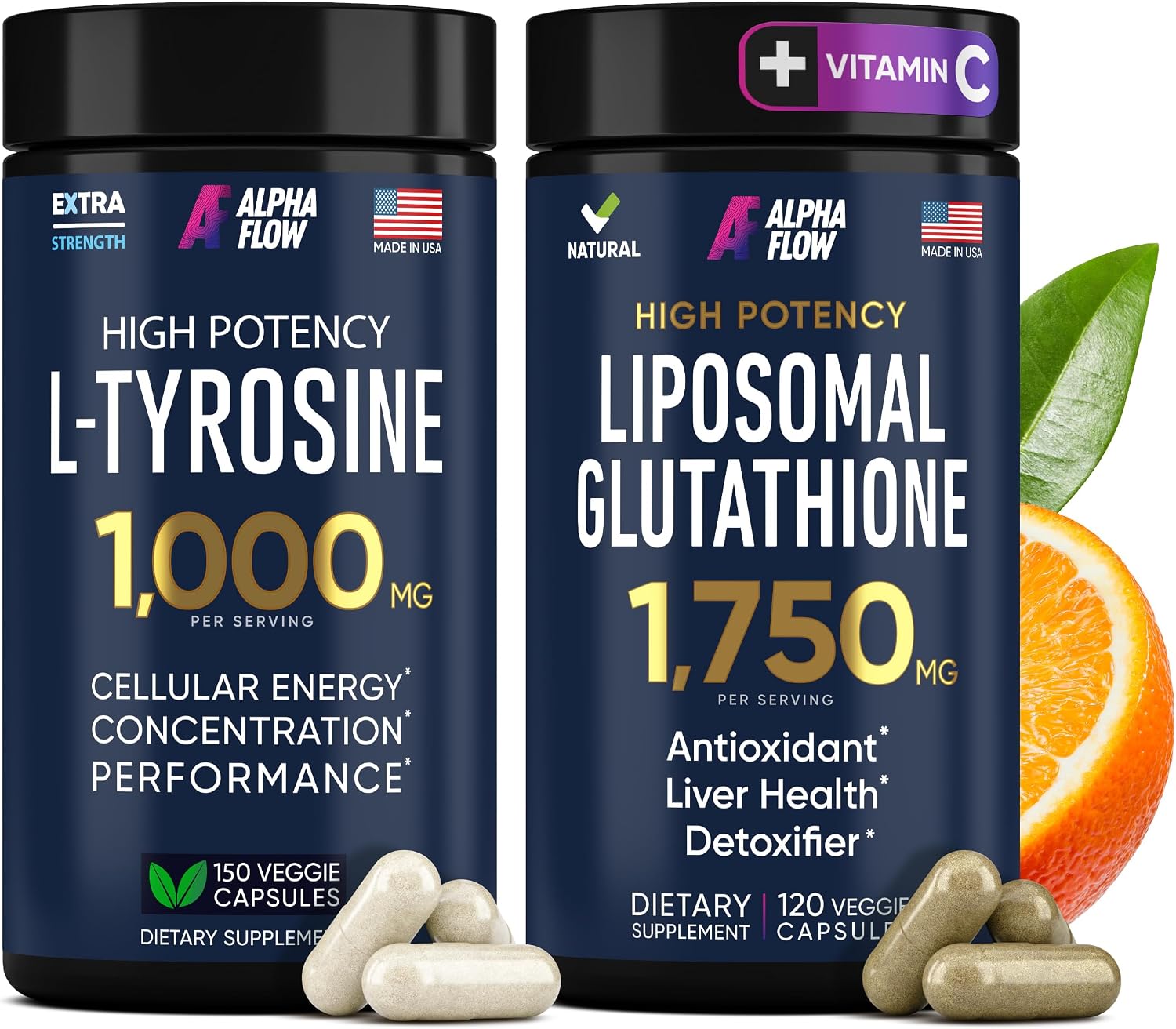 Alpha Flow supplement bundle front bottle view