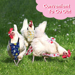 Washable duckling apparel set in multicolored patterns for indoor pets
