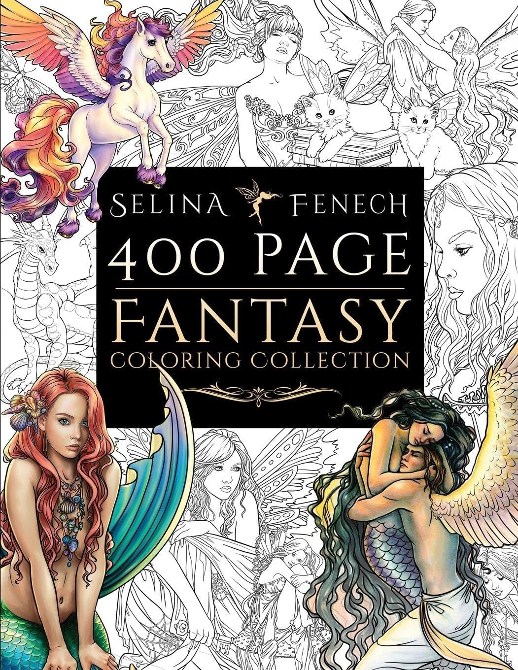 400 Page Fantasy Coloring Collection - Image 1