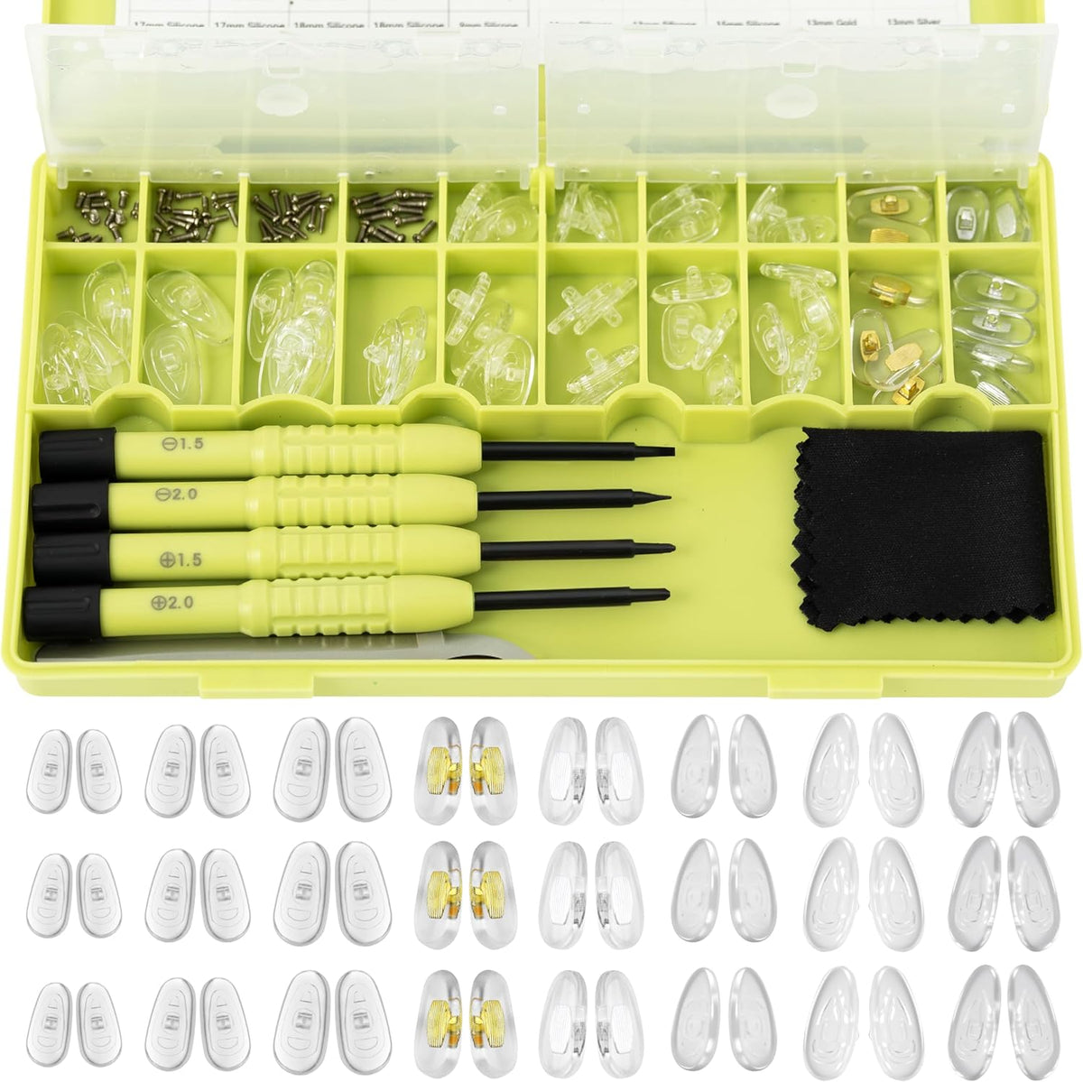 Hiketolight eyeglass repair kit front view with tools