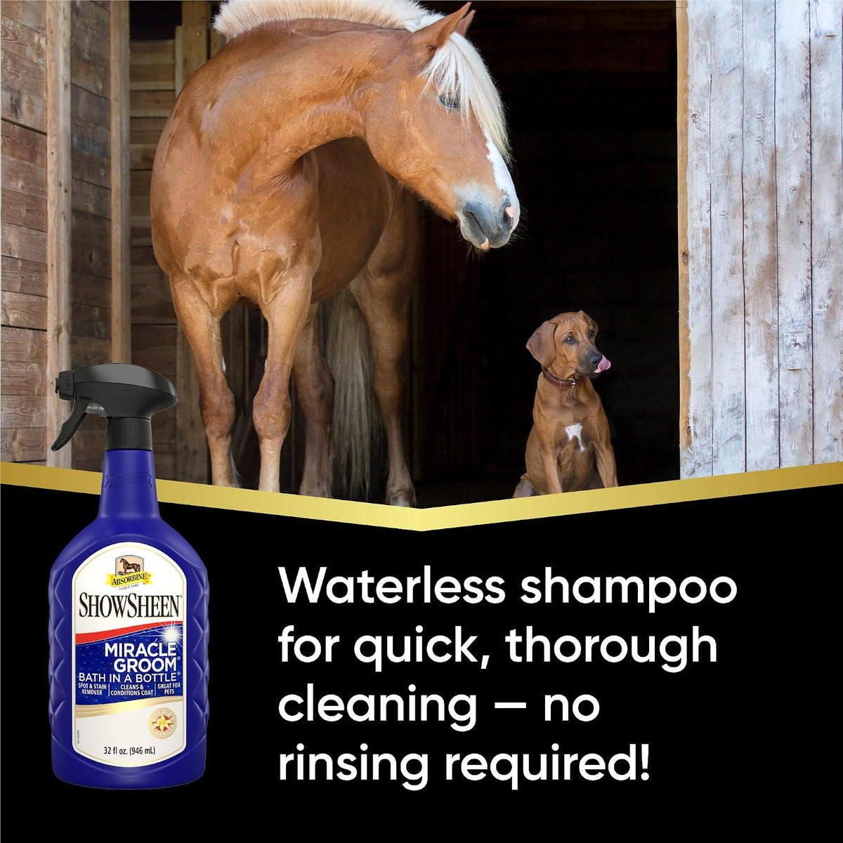 ShowSheen Miracle Groom bath in a bottle spray for dogs