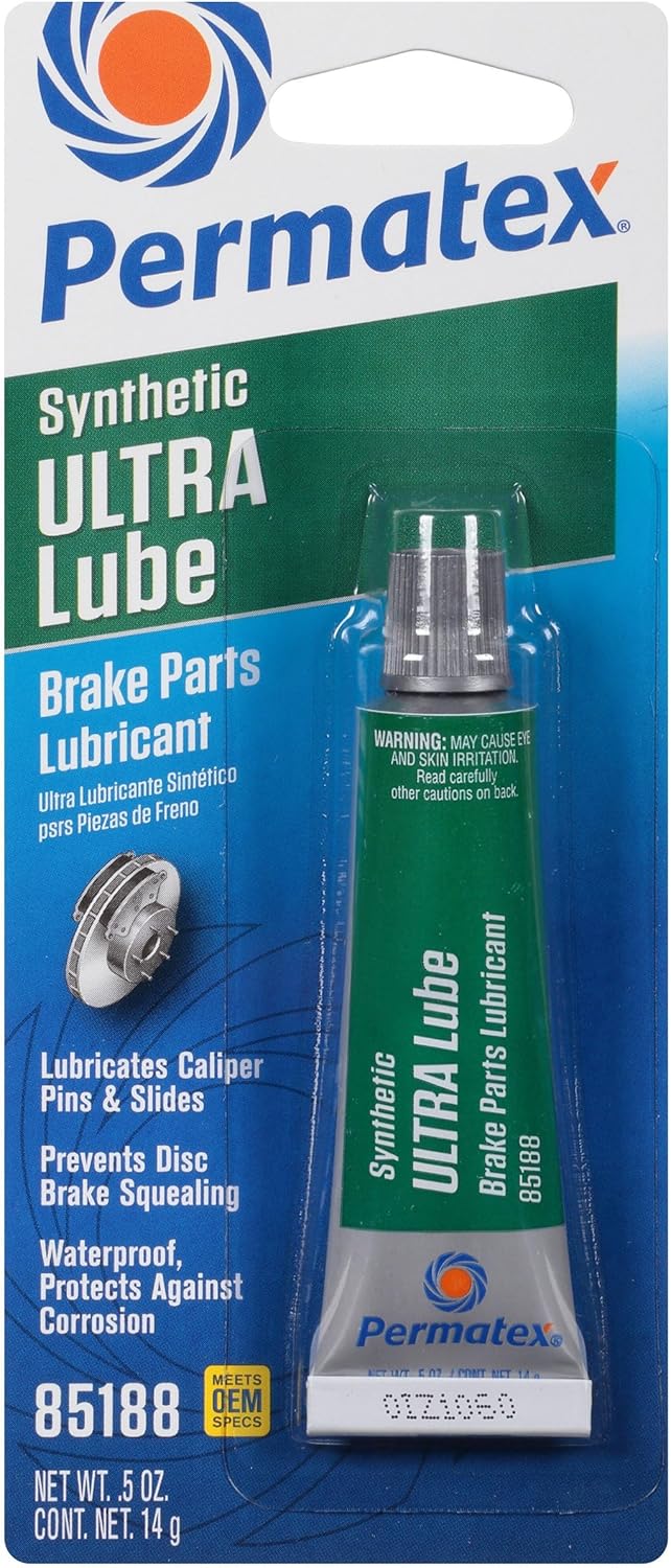 Permatex 85188 Ultra Disc Brake Caliper Lube 0.5 Ounce tube front view for automotive maintenance