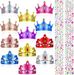 Yaomiao DIY Crowns Set front view with foam tiaras and stickers