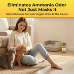 Fragrance free ammonia odor eliminator pet safe litter additive granules