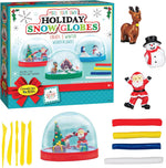 Creativity for Kids holiday snow globes kit front view showing box packaging and components.