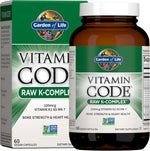 Garden Of Life Vitamin Code K Complex front view of premium dietary supplement bottle for bone strength