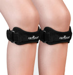 Abco Tech patella knee strap front view showing adjustable band