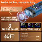Handheld dog training device with LED flashlight feature