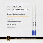 Cross Ballpoint Pen Refill, Blue, Fine Point, 2-Pack Refill Set - Image 6