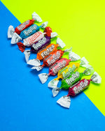 Close up of colorful Fruities candy pieces from Queen Jax